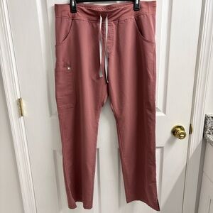 Figs Kade Cargo Scrub Pants Mauve Pink Large